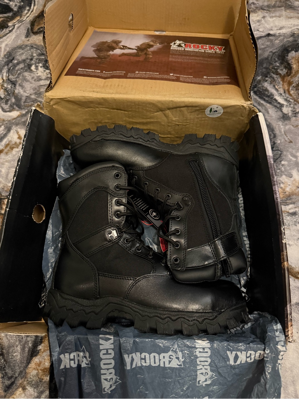 Rocky Men's Alphaforce Zipper Composite Toe Boots Size 8.5m
